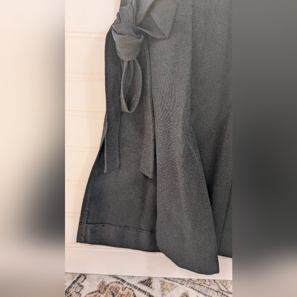 Creation L High Waisted Ankle Cropped Flare Wide Leg pant with Bows 8 - Picture 7 of 8